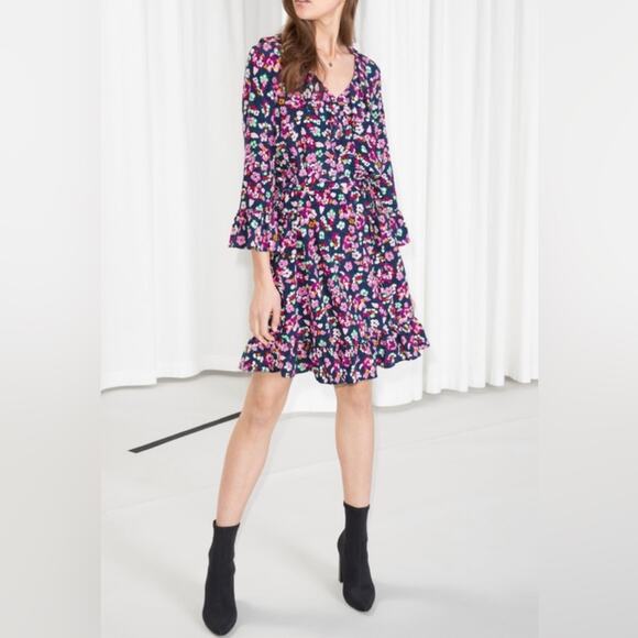 & Other Stories Paris Ruffle Frill Dress (size 2) - Picture 3 of 8